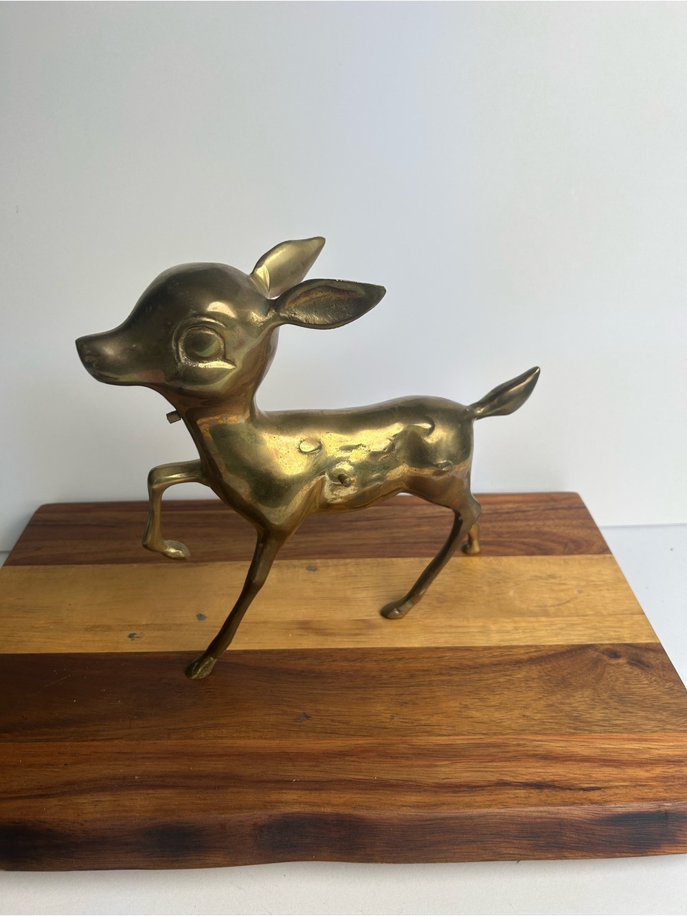 Vintage brass deer or reindeer